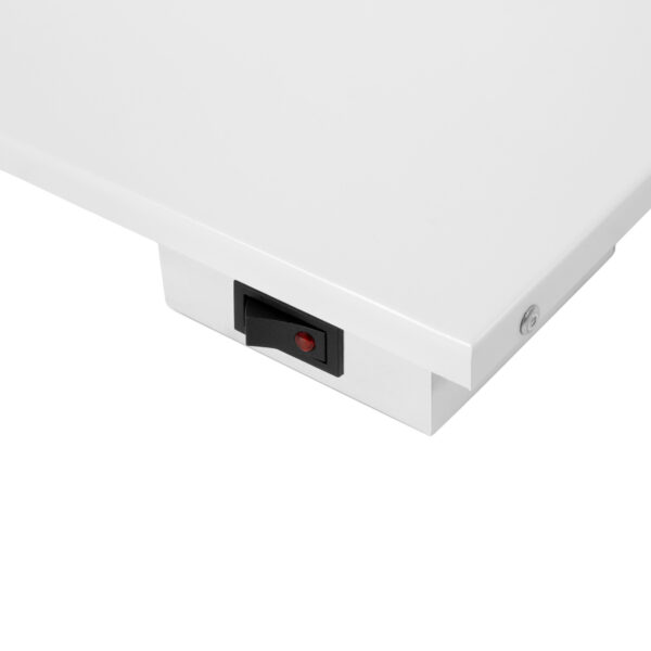 Grzejnik stalowy HD-WAVE STEEL z włącznikiem on/off, moc 300 W – biały
