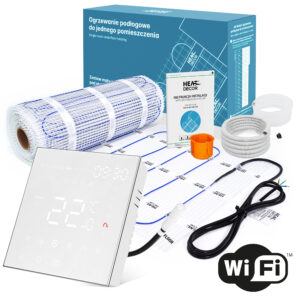 Mata grzewcza HD-MAT150, szer. 50 cm, 150 W/m² – zestaw 1,5 m² z termostatem programowalnym HD-T400 Wi-Fi