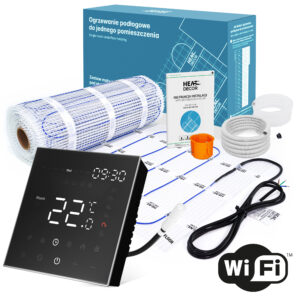Mata grzewcza HD-MAT150, szer. 50 cm, 150 W/m² – zestaw 1,5 m² z termostatem programowalnym HD-T400 Wi-Fi