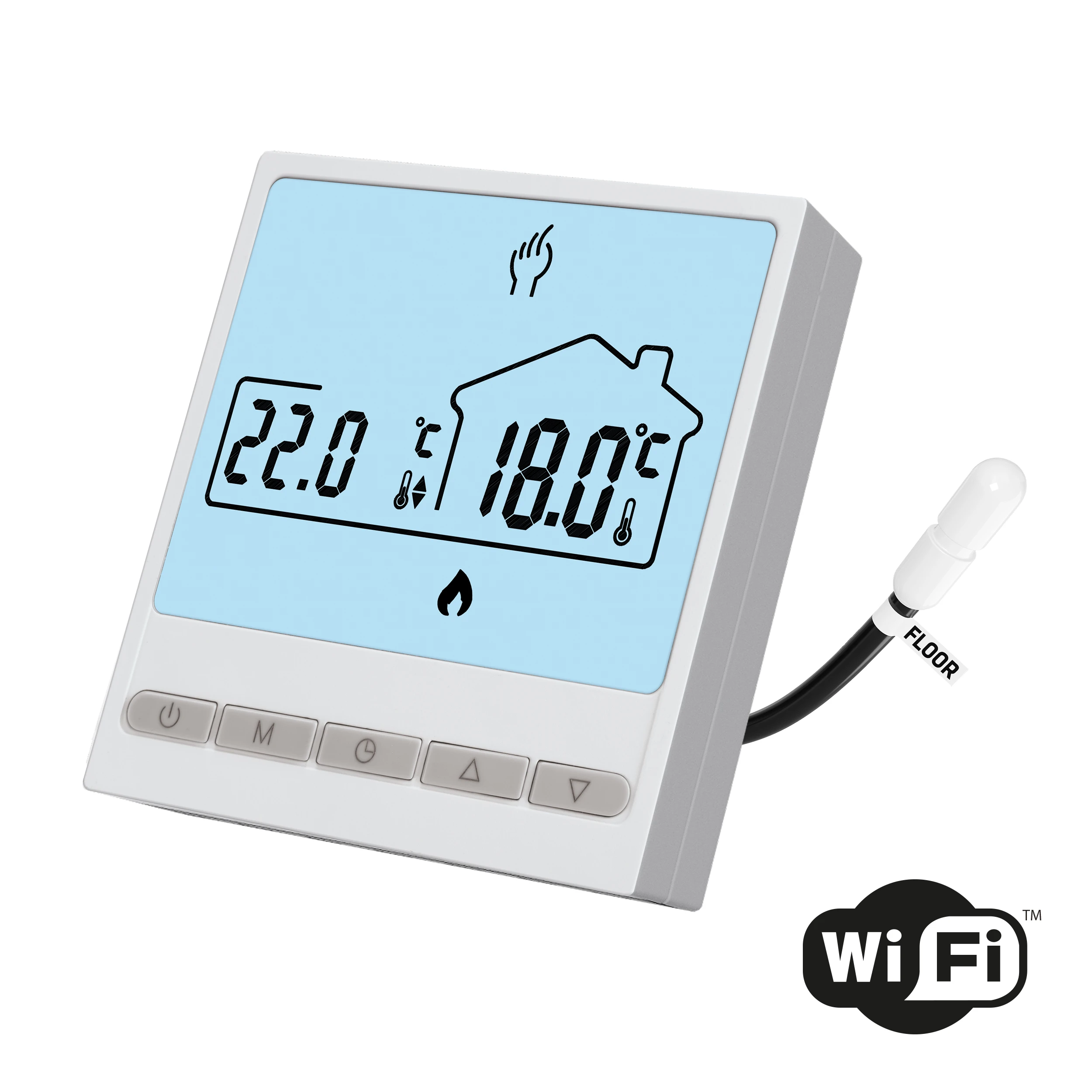 Termostat programowalny HD-T05.W z komunikacją Wi-Fi - biały