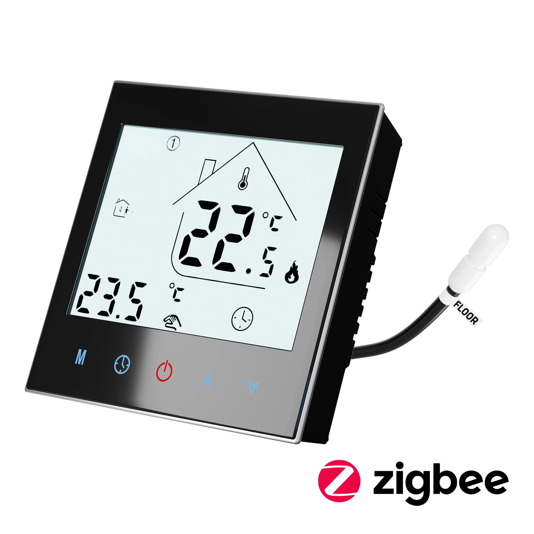 Termostat programowalny HD-T1000 z komunikacją Zigbee 3.0 - czarny