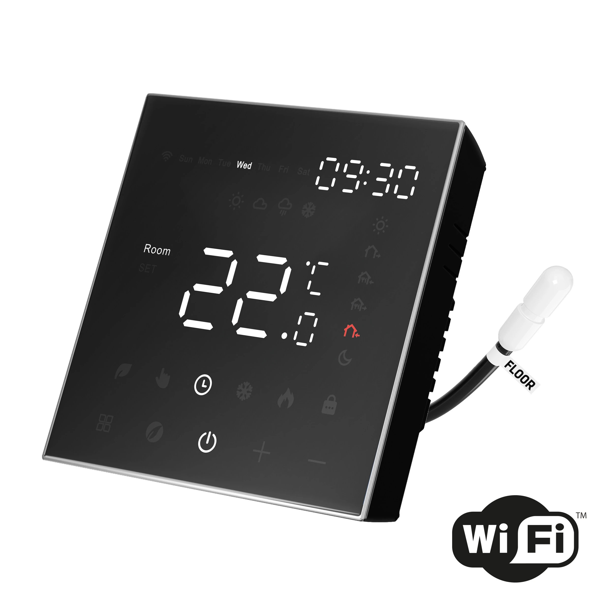 Termostat programowalny HD-T400.B z komunikacją Wi-Fi - czarny