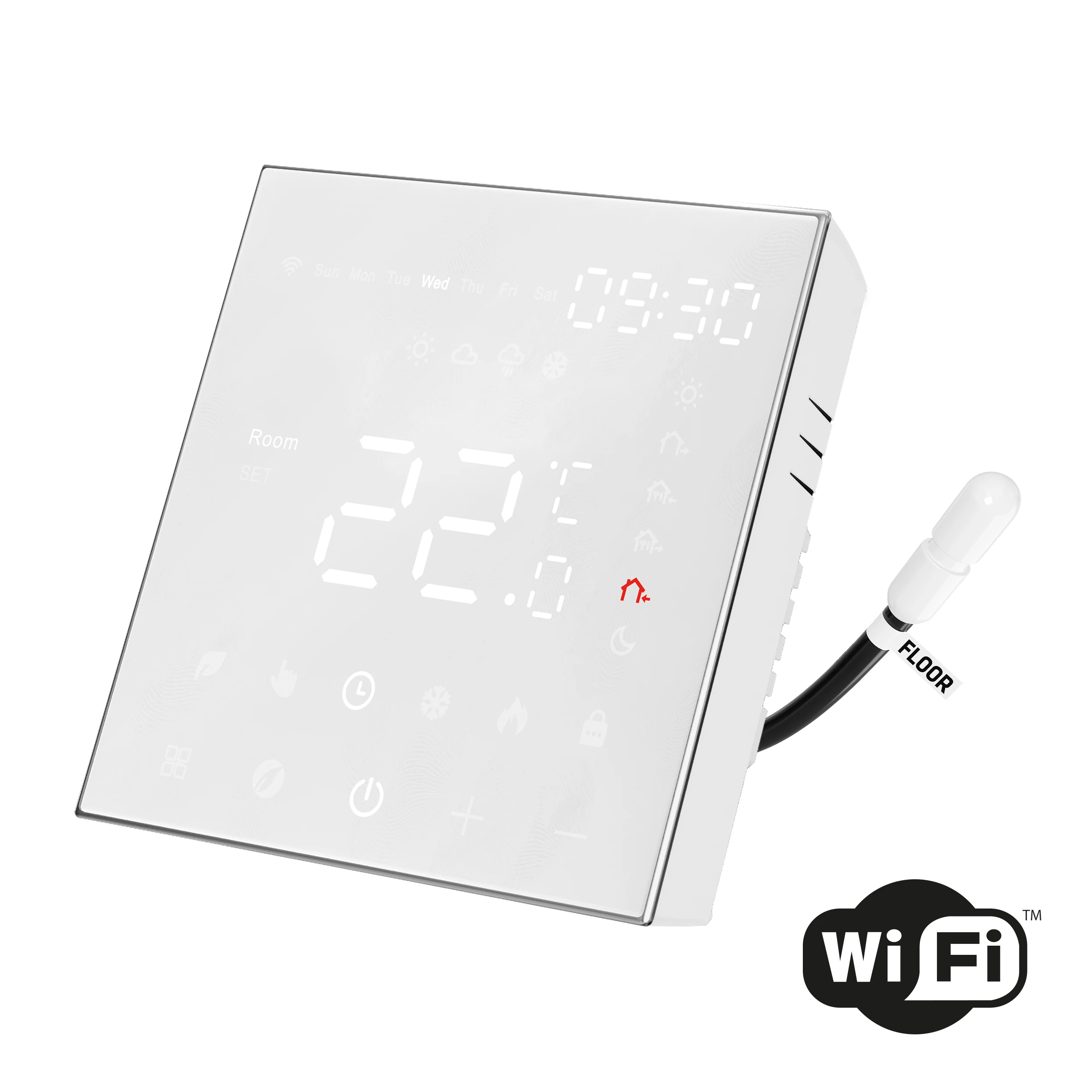 Termostat programowalny HD-T400.W z komunikacją Wi-Fi - biały