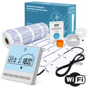 Mata grzewcza HD-MAT150, szer. 50 cm, 150 W/m² – zestaw 12 m² z termostatem programowalnym HD-T05 Wi-Fi